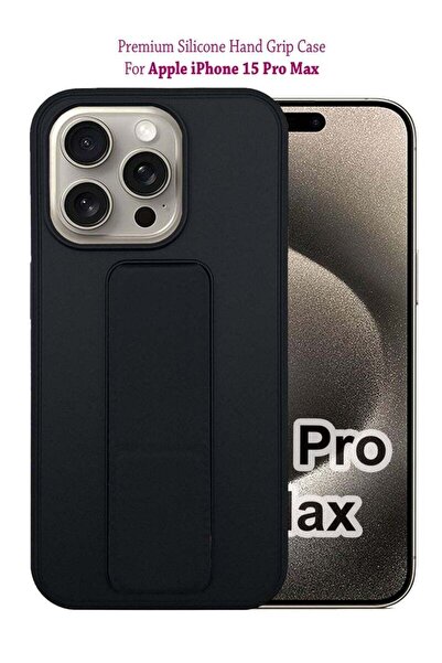 Generic Premium Silicone Magnetic Hand Grip Case Cover for Apple iPhone 15 Pr...