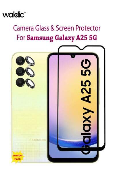 Generic Combo Pack for Samsung Galaxy A25 5G Tempered Glass Screen Protector ...