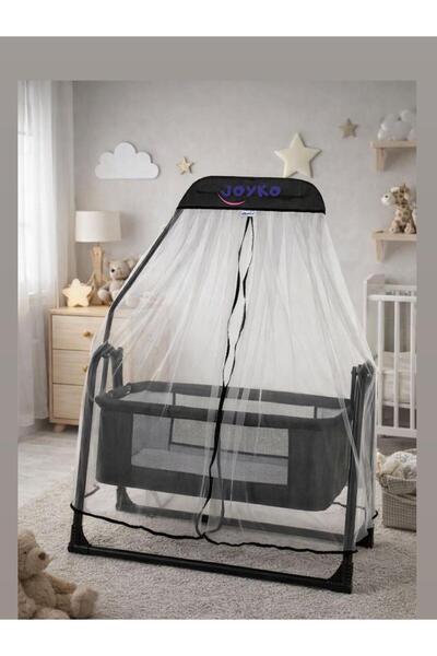 Joyko Baby Keten Tüllü Anne Yanı Sallanır Portatif Sepet Beşik