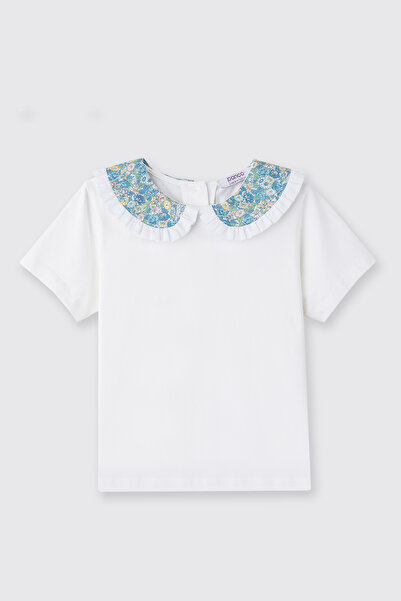 Panço Liberty Kumaş Kısa Kollu Kız Bebek Tişört