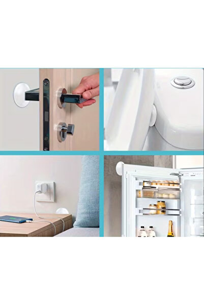 BayMusK Teknoloji 6 ADET ŞEFFAF KENDİNDEN YAPIŞKANLI KAPI STOPERİ DUVAR KORUYUCU