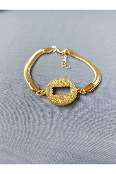 GEZERGOLD TAKI külçe gram uyumlu balık sırtı bileklik 24ayar altın kaplama