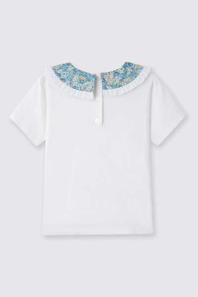 Panço Liberty Fabric Short Sleeve Baby Girl T-Shirt