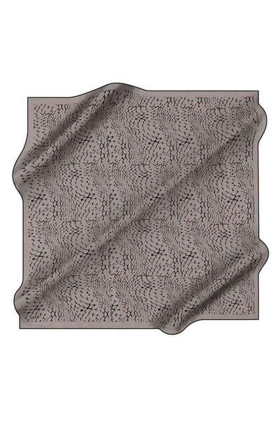 Aker Μεταξωτό Φουλάρι - 8904713-913 Σκούρο Πέτρινο Τουίλ