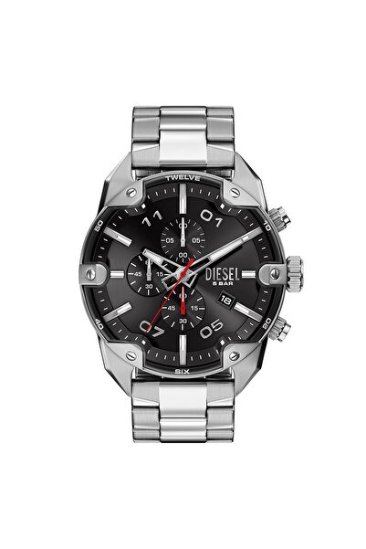 Diesel Spiked Round Black Dial Watch DZ4709