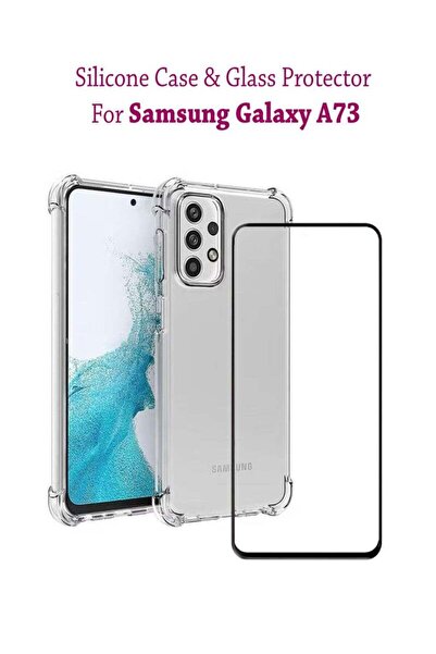 Generic Samsung Galaxy A73 5G Silicone Case Cover with Full Glue Screen Prote...