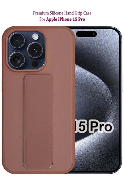 Generic Premium Silicone Magnetic Hand Grip Case Cover for Apple iPhone 15 Pro