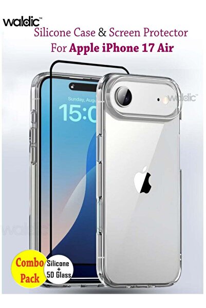 Generic عرض مميز: غطاء سيليكون لهاتف آيفون 17 إير مع واقي شاشة مقوى
