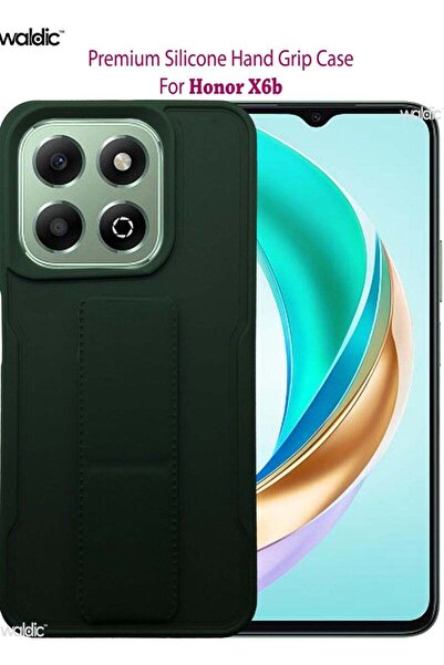 Generic Honor X6b HAND HOLDER Silicone Protective Back Case Cover - Green