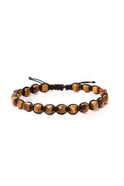 Fatma yaşar Cat's Eye Stone Knitted Men's Bracelet