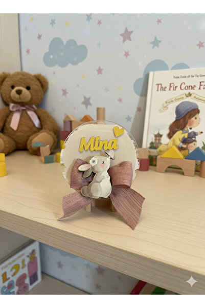 NaturessCo Tavşan Figürlü Fiyonklu Pleksi Hediyelik Magnet 10 Adet