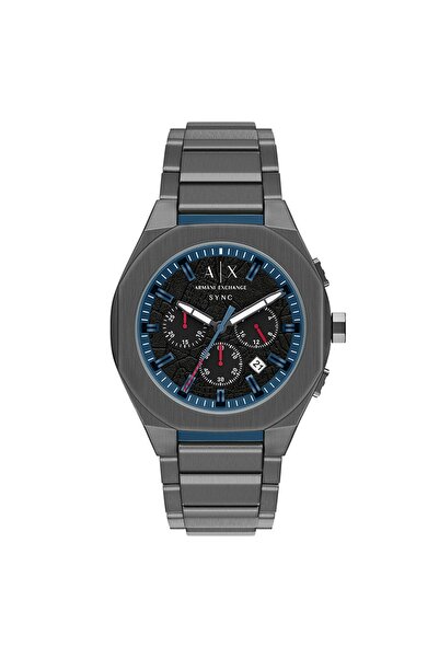 Armani Exchange Sync Round Black Dial Watch AX4295