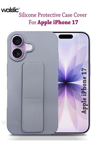 Generic Apple iPhone 17 HAND HOLDER Silicone Protective Back Case Cover - Grey