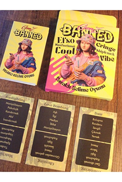 Paganca Banned Word Game Gen Z – 45 Cards 180 Words with Pouch Gift |   Fun G...