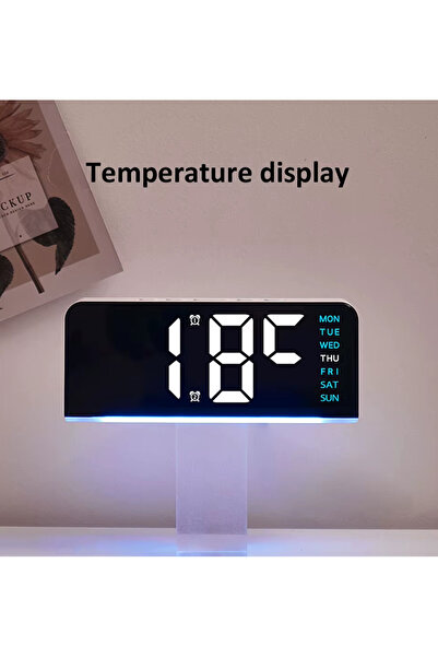 Armasse Dijital LED Alarm Saati, Tarih Göstergeli, Çift Alarm Gece Lambası