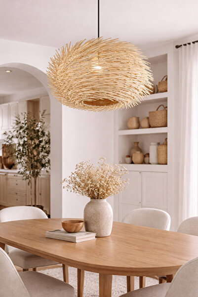 Forever Aydınlatma FRV-74 Modern Rattan, Model Yatak Odası, Salon, Mutfak Otu...