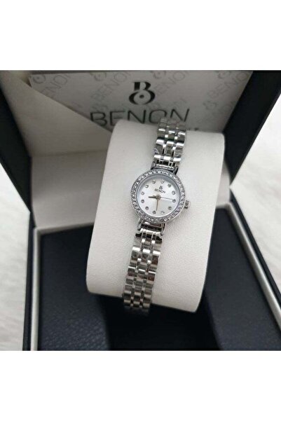 benon Elegant Women's Steel Watch - Waterproof with High Gloss Silver Bracele...