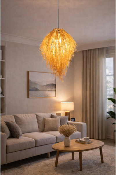 Forever Aydınlatma FRV-25 Modern Rattan, Model Yatak Odası, Salon, Mutfak Otu...