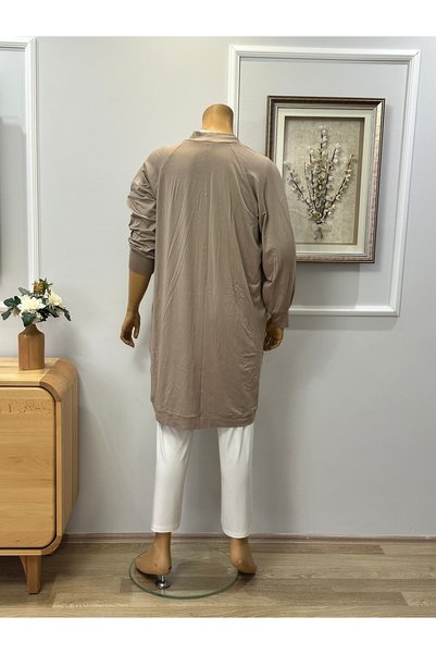 FFK TESETTÜR GİYİM Tesettür Hirka 95 cm Viscosa Quality Combed Cotton