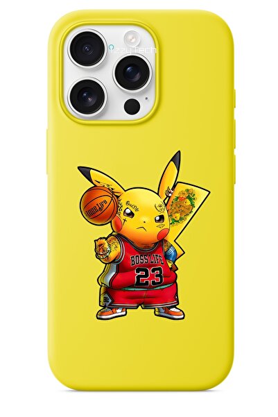 izzytech حافظة هاتف من السيليكون باللون الأصفر بنمط بيكاتشو متوافقة مع هاتف آ...