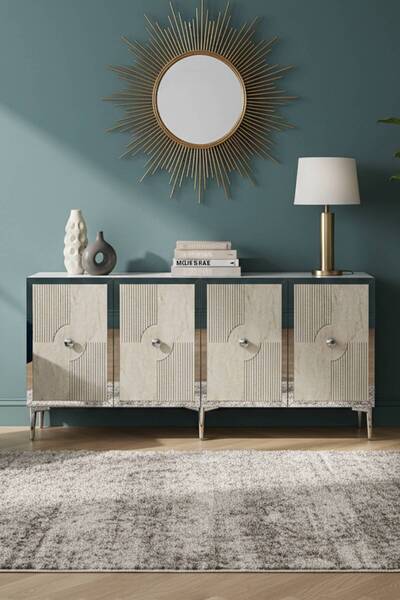 YUMEDİ DESİGN KA1811BTS - TEMTEM KONSOL ,TV SEHPASI , ÇOK AMAÇLI DOLAP, KAHVE...