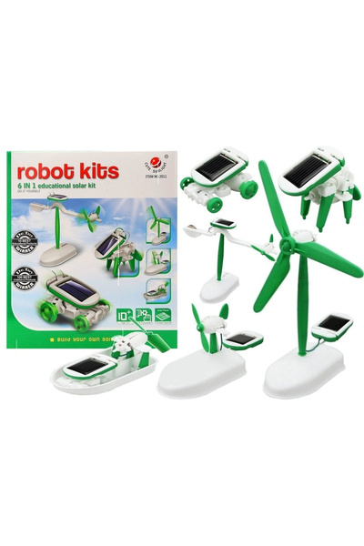 Three top online Kids Solar DIY Educational Kit Toy 6in1 Robot
