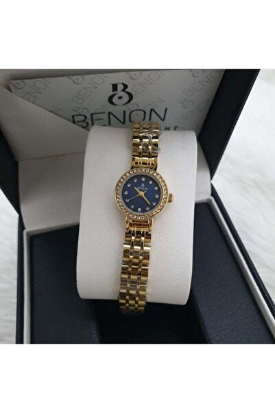 benon Elegant Women's Steel Watch - Waterproof with Blue Dial