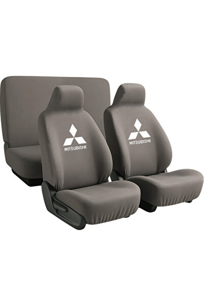 Mirsepet Mitsubishi L200 Uyumlu Esnek Penye Oto Koltuk Kılıfı Binek Gri