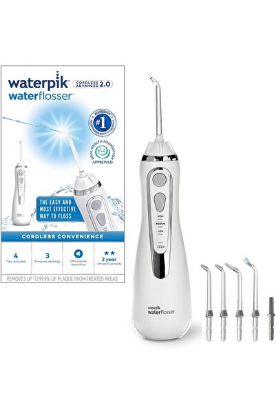 Waterpik Advanced Kablosuz Ağız Duşu, Precision Pulse Teknolojisiyle Plak Tem...