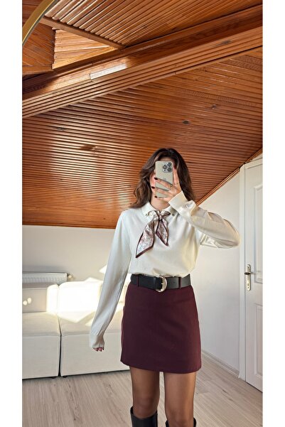 Selin Damla Fularlı Triko Kazak