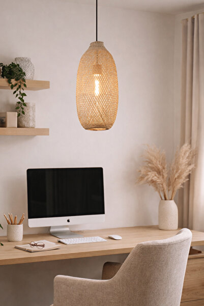 Forever Aydınlatma FRV-84 Tekli Modern Bambu, Model Yatak Odası, Salon, Mutfa...