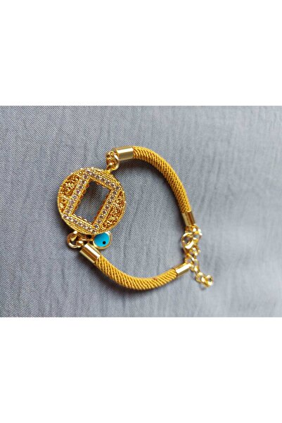 GEZERGOLD TAKI Gold Bar Gram Gold Compatible Frame Zircon Rope Bracelet