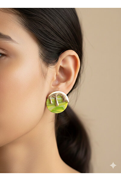 lavante butik kendini özel hisset Round Detailed Marble Patterned Enameled Ea...