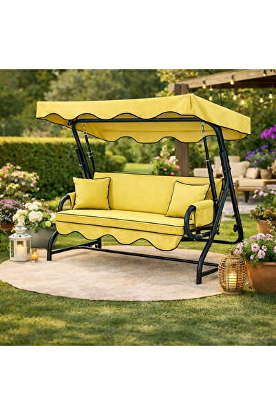 batu tekstil Salıncak Minderi 3 kişilik (Sünger ve tente dahil)