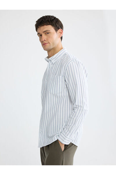 LC Waikiki Timeless Clothing & Timeless Choices Standard Fit Striped Oxford M...