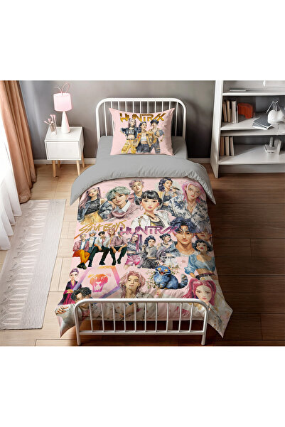 hediyechy Gift Duvet Cover Huntrix Pop Grup Themed Single Duvet Cover Set