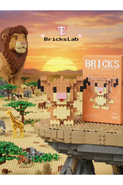 Bricks Mini Simba (The Lion King) 3D Puzzle Figürü