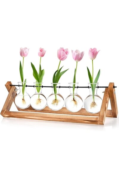 Cieex 5 Vintage Small Vases for Table Decorations