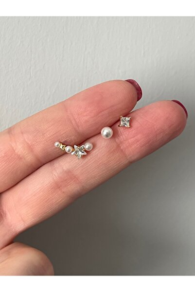 denizden silver Gümüş incili küpe seyi
