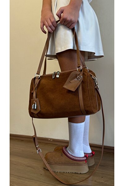 KZK Kore Markası Hakiki Süet Çanta