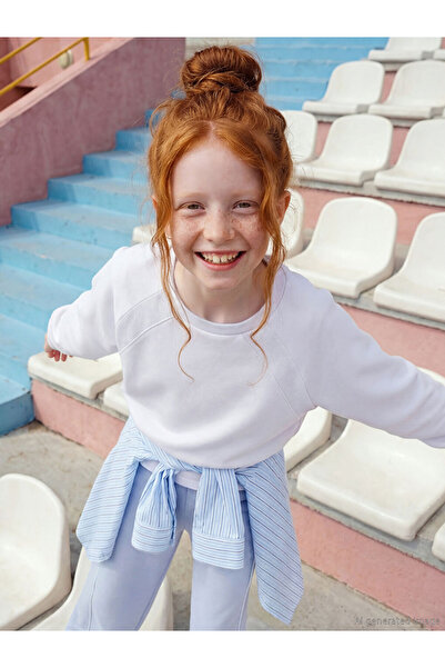 LC Waikiki LCW Kids Lilac okrugla kragna Soft Touch majica za devojčice