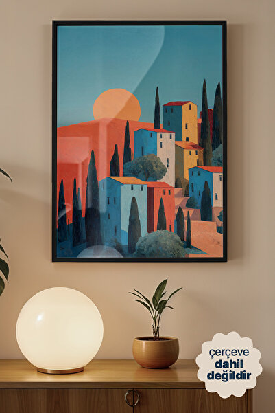 Persona Istanbul Artificial Collection Akdeniz Rüyası - Renkli Evler Posteri ...