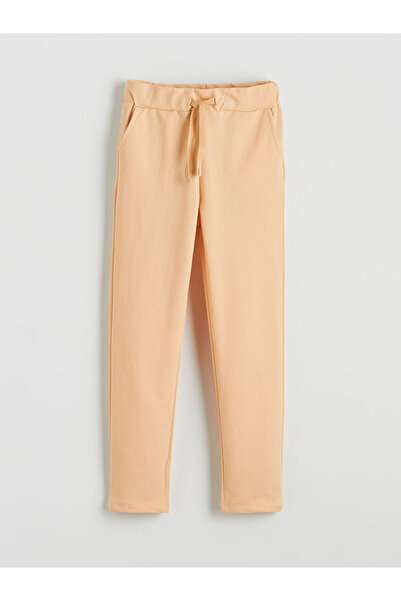 LC Waikiki Beige Girl's Sweatpants with Elastic Waist