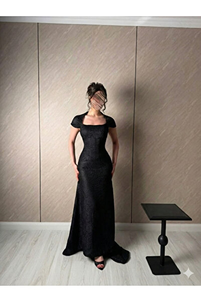 elin long black dress