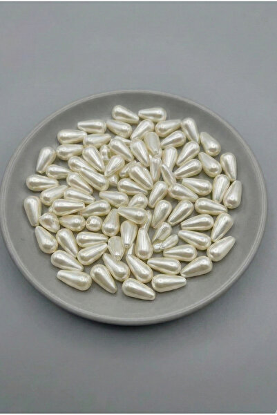 Massaltay 7x15 χιλ. Κρεμ Χρώμα Πλαστικές Χάντρες Μαργαριταριών, Χάντρες Κοσμή...