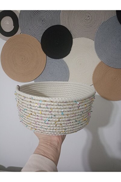 ENA سلة، منظم، عاملة يدوية، سلة زخرفية، سلة متعددة الأغراض، سلة من القش مصنوع...