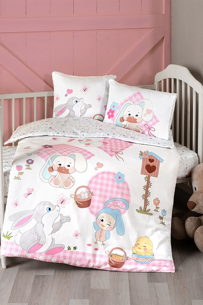 First Choice Wenny 100% Cotton Digital Printed Baby Duvet Cover Set