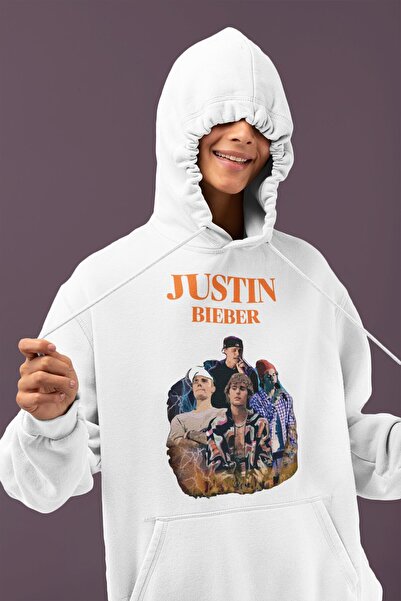 SEVBANO هودي مغني كبير الحجم مطبوع عليه تصميم جاستن بيبر للجنسين