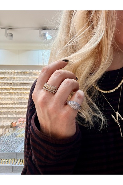 Finery by Nerrs خاتم بتصميم مفصل من حجر الداملا (مناسب لمقاسات S-M)