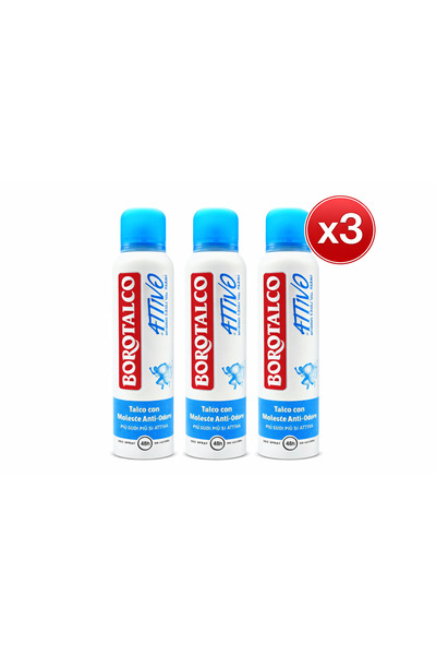 Borotalco Pachet 3 x Deodorant Spray Borotalco, Active sare marina, 150 ml
